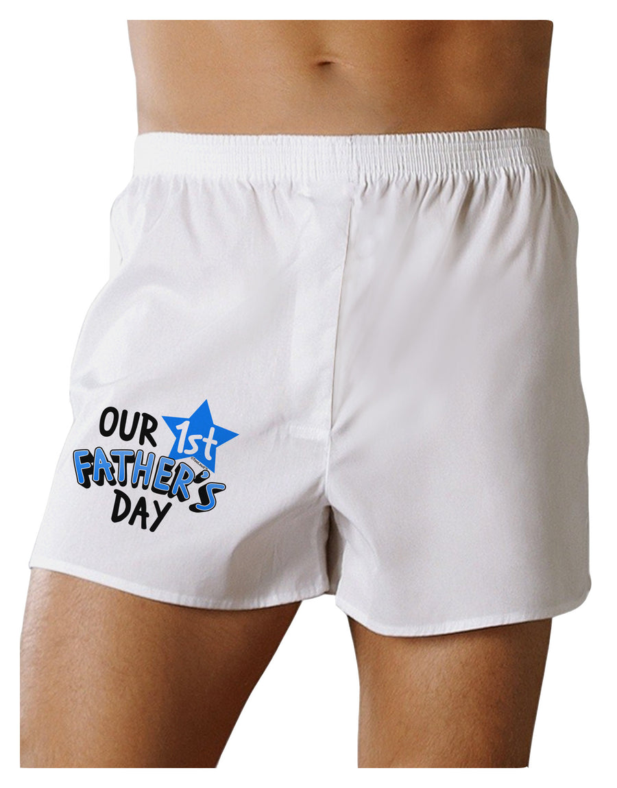 Our 1st Father's Day Boxer Shorts-Boxer Shorts-TooLoud-White-Small-Davson Sales