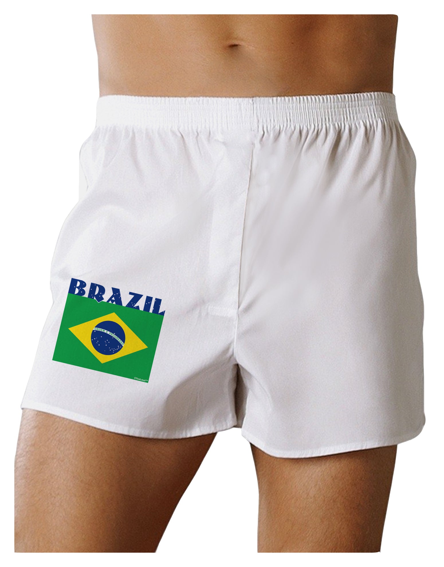 Brazil Flag Boxer Shorts-Boxer Shorts-TooLoud-White-Small-Davson Sales