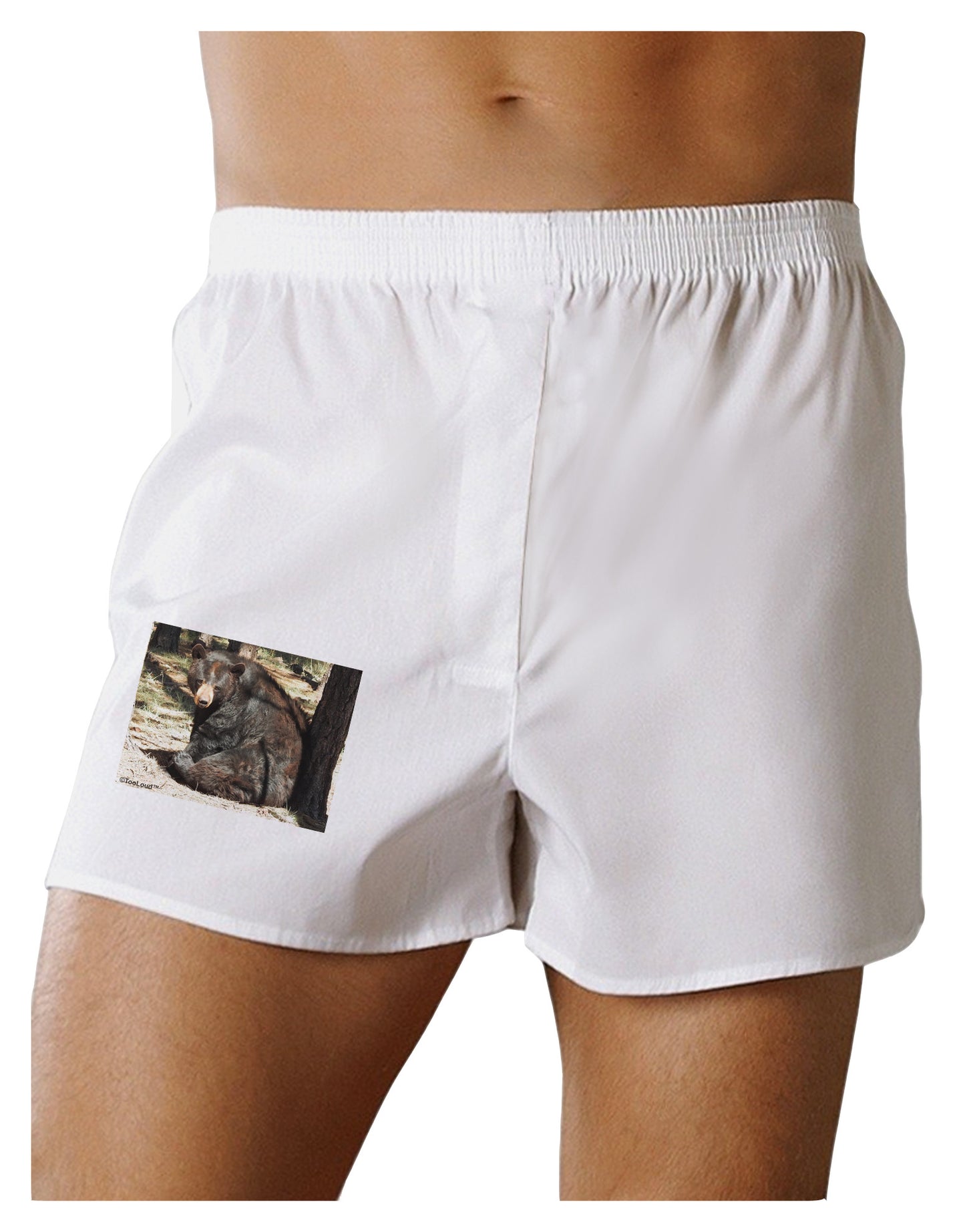 Sad Black Bear Boxer Shorts-Boxer Shorts-TooLoud-White-Small-Davson Sales