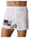 Patriotic USA Flag with Bald Eagle Boxers Shorts by TooLoud