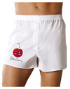 Sheri Cherry Text Boxer Shorts-Boxer Shorts-TooLoud-White-Small-Davson Sales