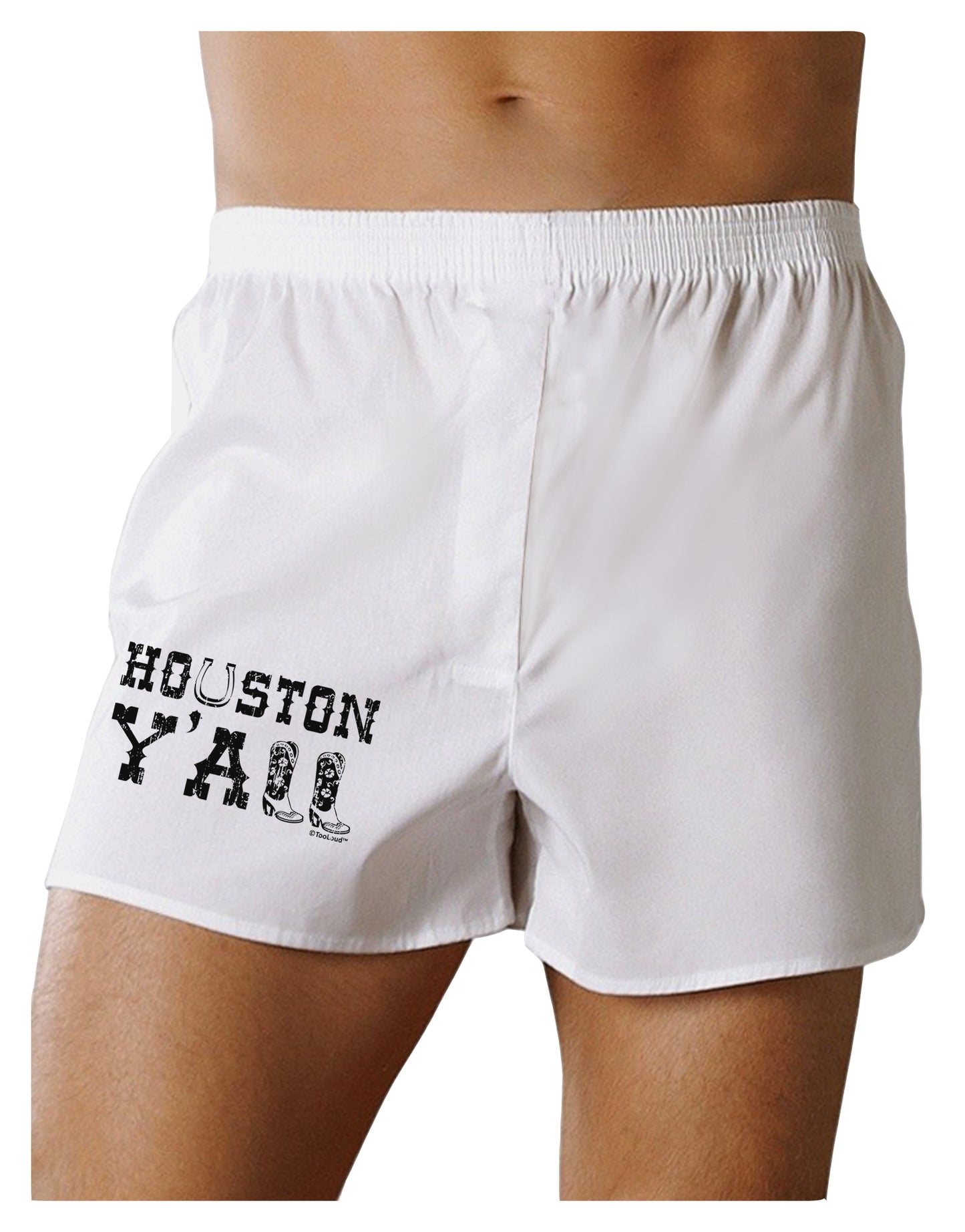 Houston Y'all - Boots - Texas Pride Boxer Shorts by TooLoud-Boxer Shorts-TooLoud-White-Small-Davson Sales
