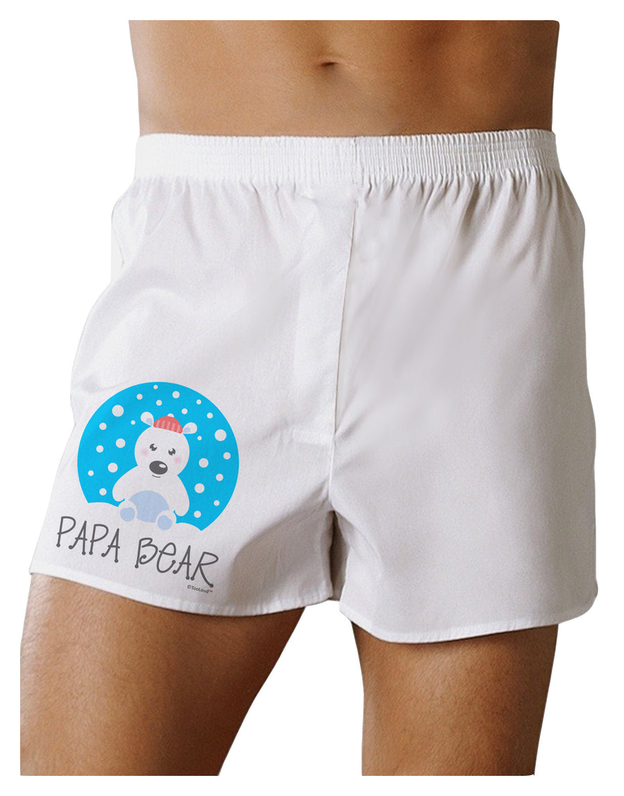 Matching Polar Bear Family - Papa Bear Boxer Shorts by TooLoud-Boxer Shorts-TooLoud-White-Small-Davson Sales