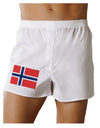 TooLoud Norwegian Flag Boxers Shorts-Mens Boxers-TooLoud-White-Small-Davson Sales