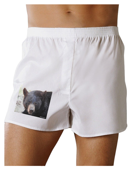 Staring Black Bear Boxer Shorts-Boxer Shorts-TooLoud-White-Small-Davson Sales