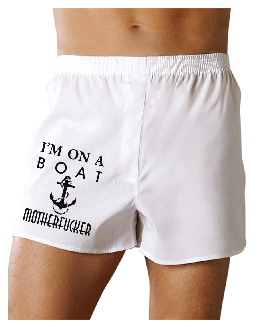 I'm on a Boat Motherfucker Boxers Shorts-Boxer Shorts-TooLoud-White-Small-Davson Sales