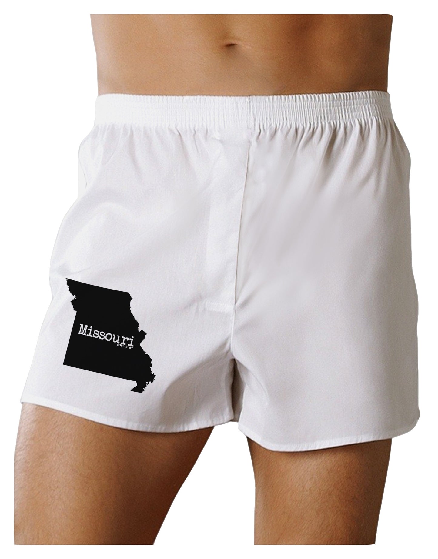 Missouri - United States Shape Boxer Shorts-Boxer Shorts-TooLoud-White-Small-Davson Sales