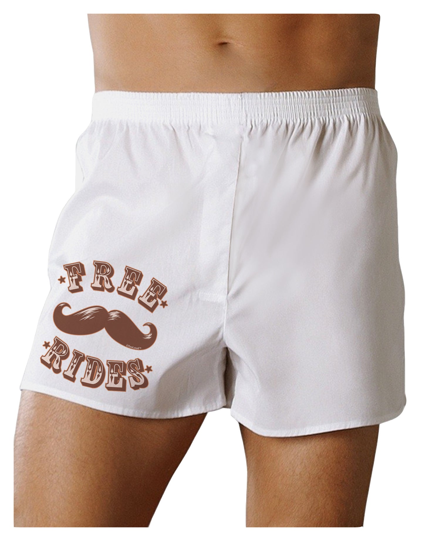 Free Mustache Rides Boxer Shorts-Boxer Shorts-TooLoud-White-Small-Davson Sales