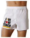 Live Love Teach Boxer Shorts-Boxer Shorts-TooLoud-White-Small-Davson Sales