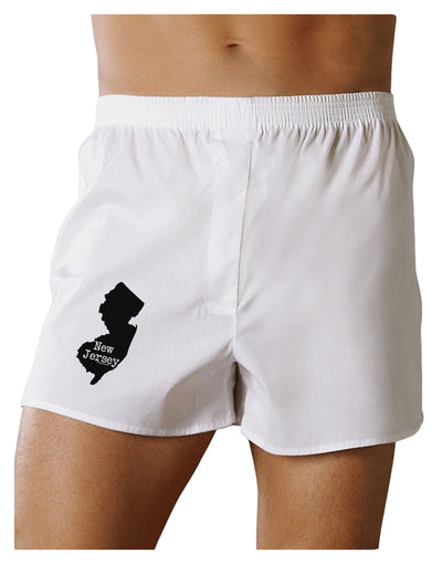New Jersey - United States Shape Boxers Shorts by TooLoud-Boxer Shorts-TooLoud-White-Small-Davson Sales