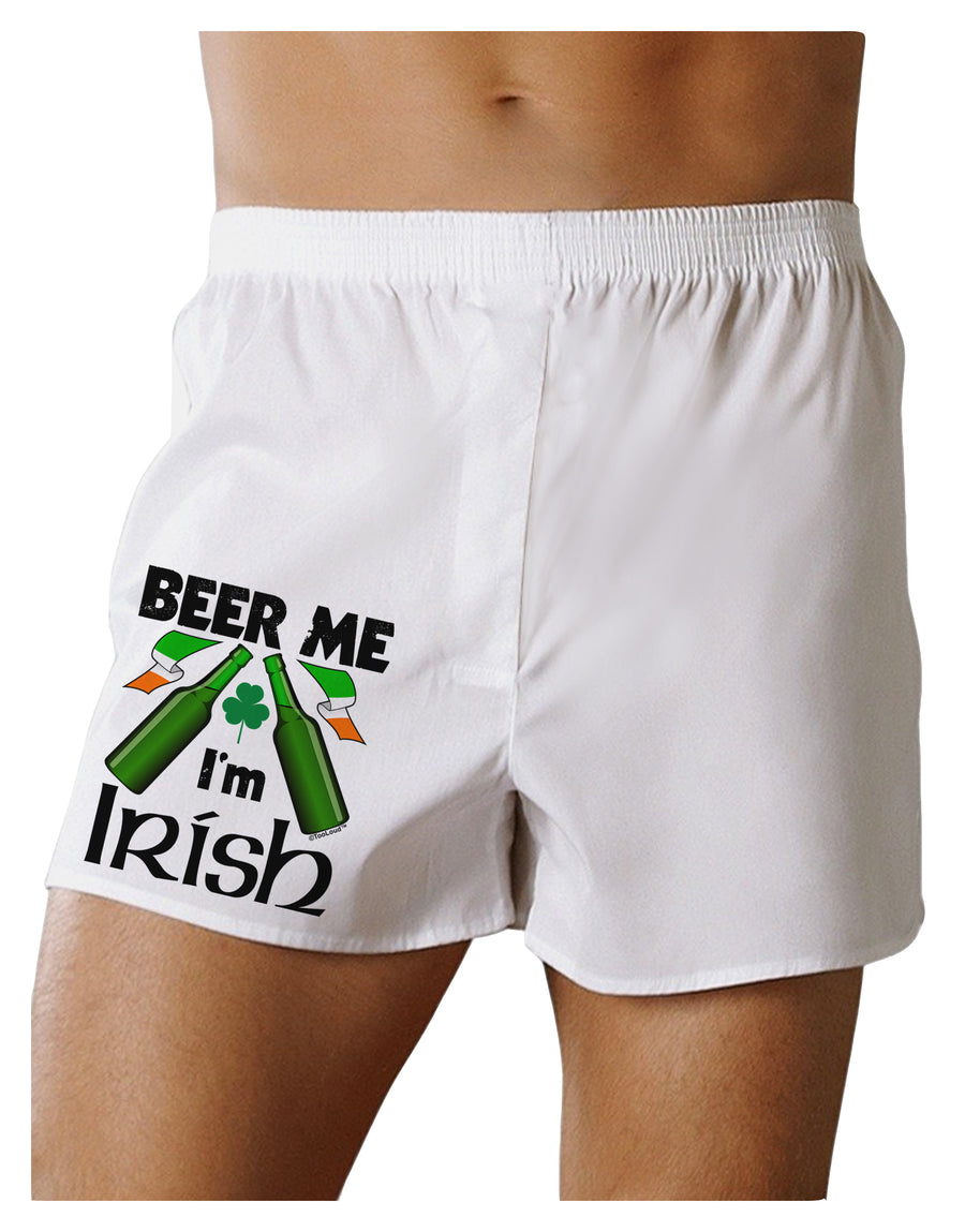 Beer Me I'm Irish Boxer Shorts-Boxer Shorts-TooLoud-White-Small-Davson Sales