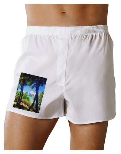 TooLoud Tropical Skyline Boxer Shorts-Boxer Shorts-TooLoud-White-Small-Davson Sales