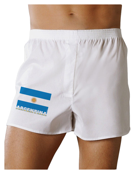 Argentina Flag Boxer Shorts-Boxer Shorts-TooLoud-White-Small-Davson Sales
