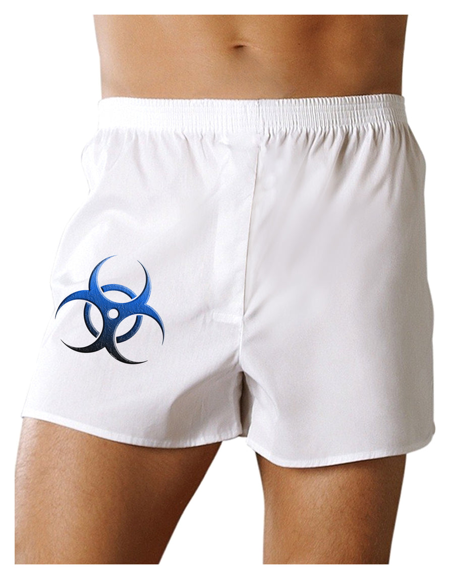 Biohazard Symbol Blue Stone - Apocalypse Boxer Shorts-Boxer Shorts-TooLoud-White-Small-Davson Sales