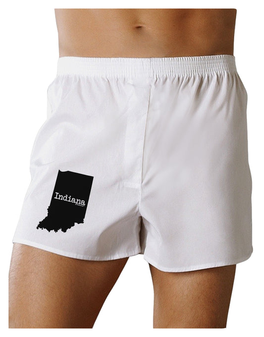 Indiana - United States Shape Boxer Shorts-Boxer Shorts-TooLoud-White-Small-Davson Sales