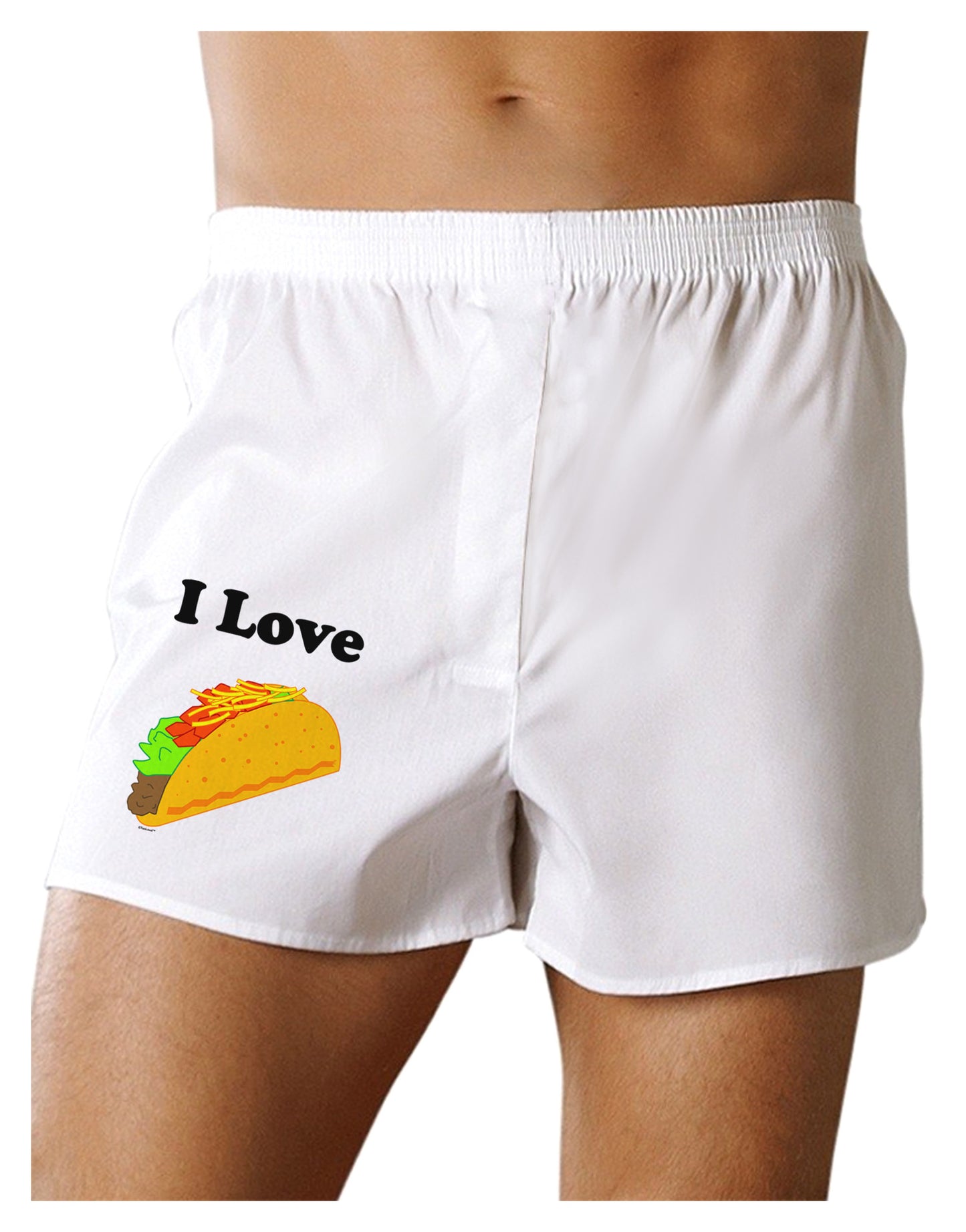 I love Tacos Boxer Shorts-Boxer Shorts-TooLoud-White-Small-Davson Sales