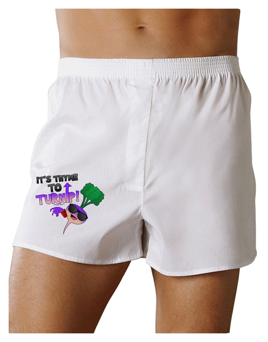 It's Thyme To Turnip Boxer Shorts-Boxer Shorts-TooLoud-White-Small-Davson Sales
