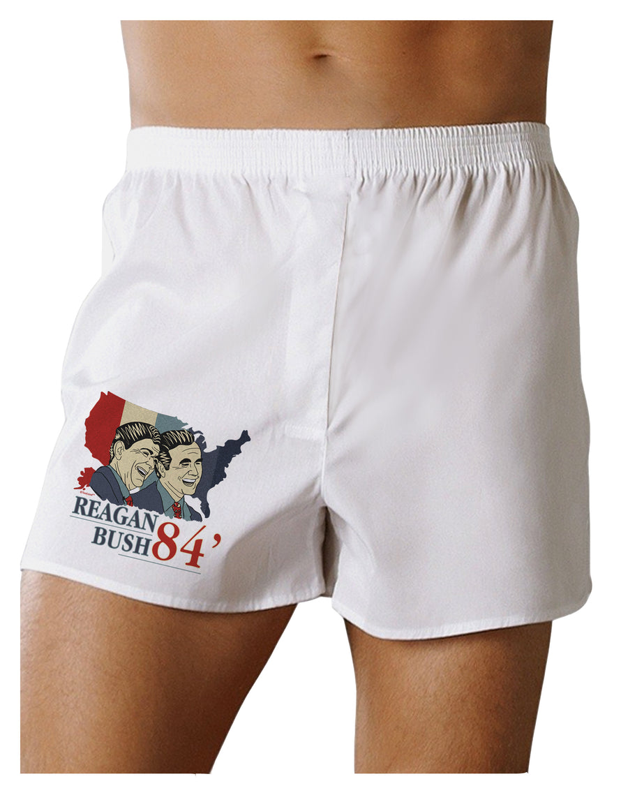 TooLoud REAGAN BUSH 84 Boxers Shorts-Mens Boxers-TooLoud-White-Small-Davson Sales