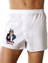 Uncle Sam Merica Boxer Shorts-Boxer Shorts-TooLoud-White-Small-Davson Sales