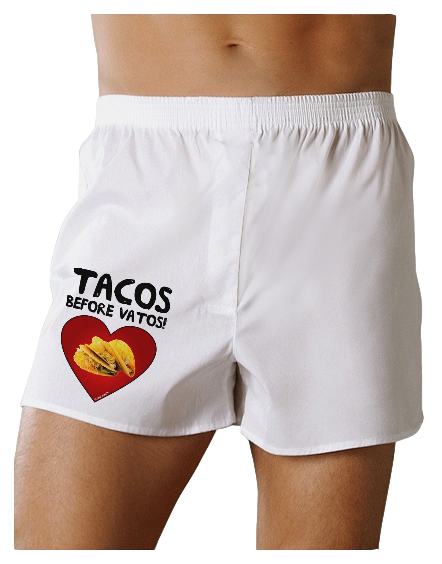 Tacos before Vatos Boxer Shorts-Boxer Shorts-TooLoud-White-Small-Davson Sales