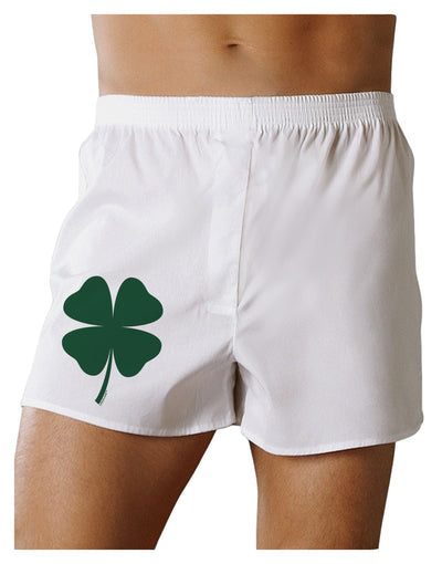 Lucky Four Leaf Clover St Patricks Day Boxer Shorts-Boxer Shorts-TooLoud-White-Small-Davson Sales