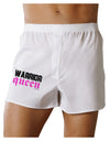 TooLoud Warrior Queen Pink Script Boxer Shorts-Boxer Shorts-TooLoud-White-Small-Davson Sales