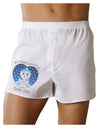 Personalized My First Christmas Snowbaby Blue Boxer Shorts-Boxer Shorts-TooLoud-White-Small-Davson Sales