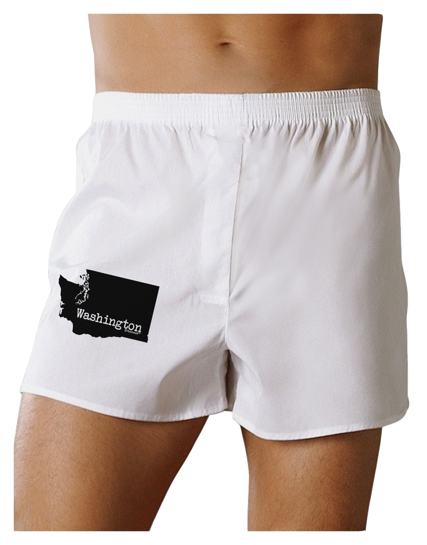 Washington - United States Shape Boxer Shorts-Boxer Shorts-TooLoud-White-Small-Davson Sales