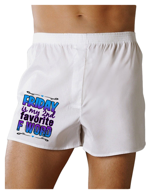 Friday - 2nd Favorite F Word Boxer Shorts-Boxer Shorts-TooLoud-White-Small-Davson Sales