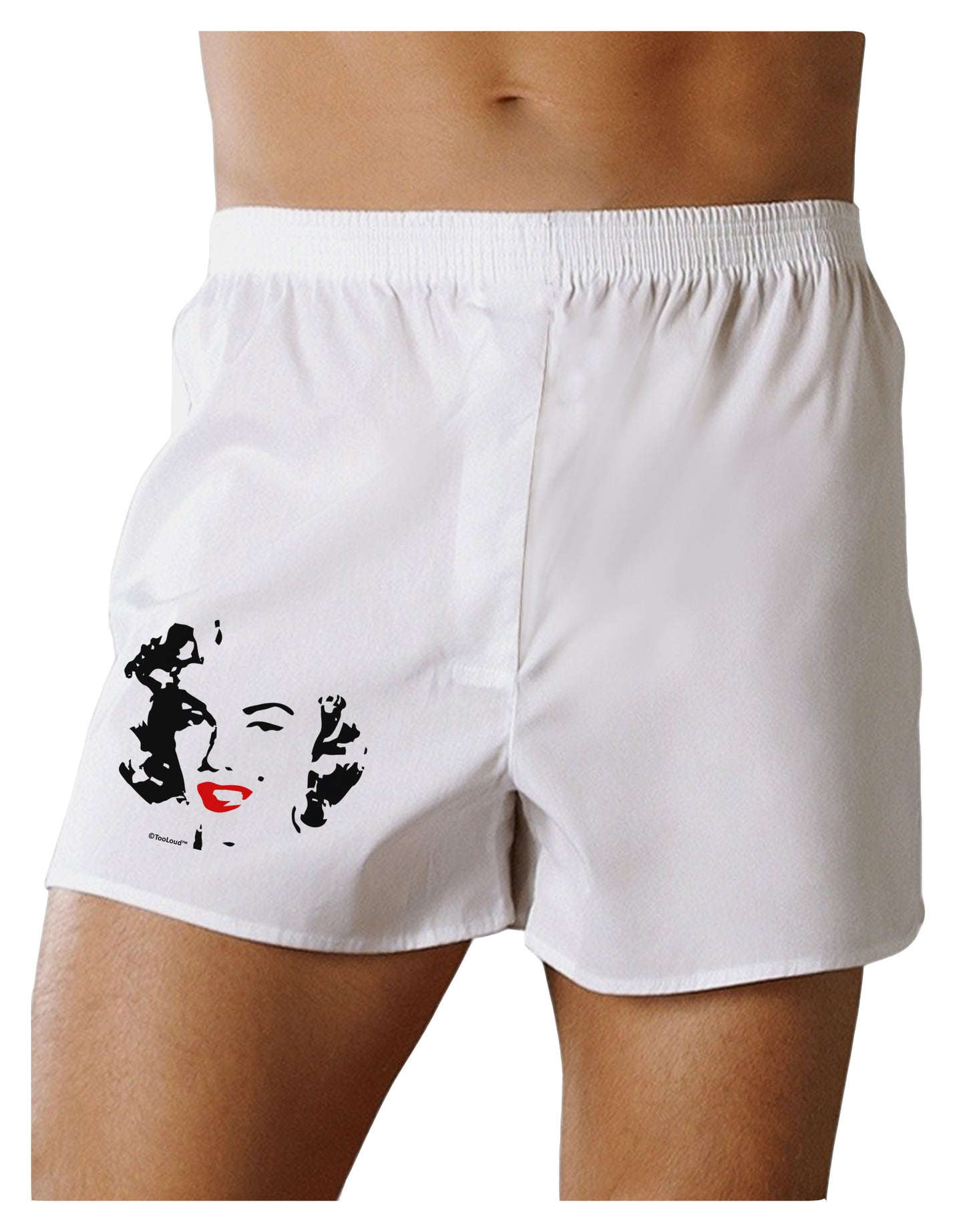 Marilyn Monroe Cutout Design Red Lips Boxer Shorts by TooLoud-Boxer Shorts-TooLoud-White-Small-Davson Sales