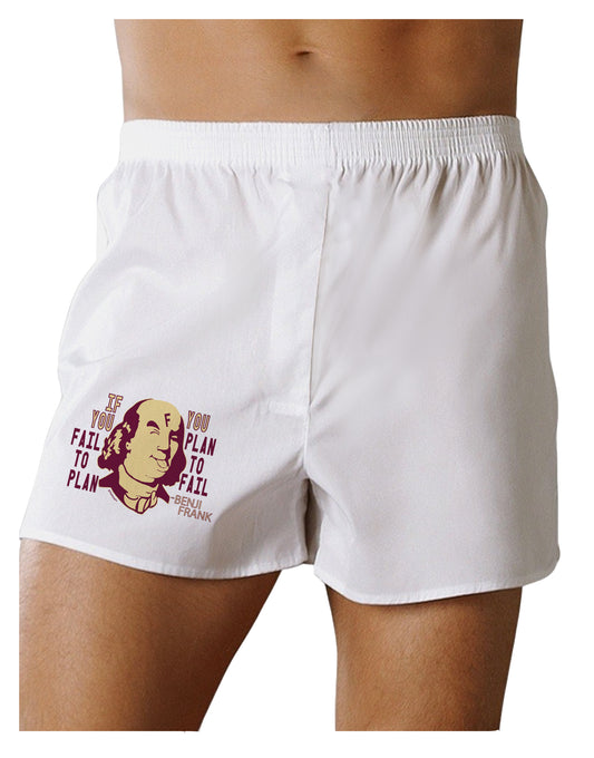 If you Fail to Plan, you Plan to Fail-Benjamin Franklin Boxers Shorts-Mens Boxers-TooLoud-White-Small-Davson Sales