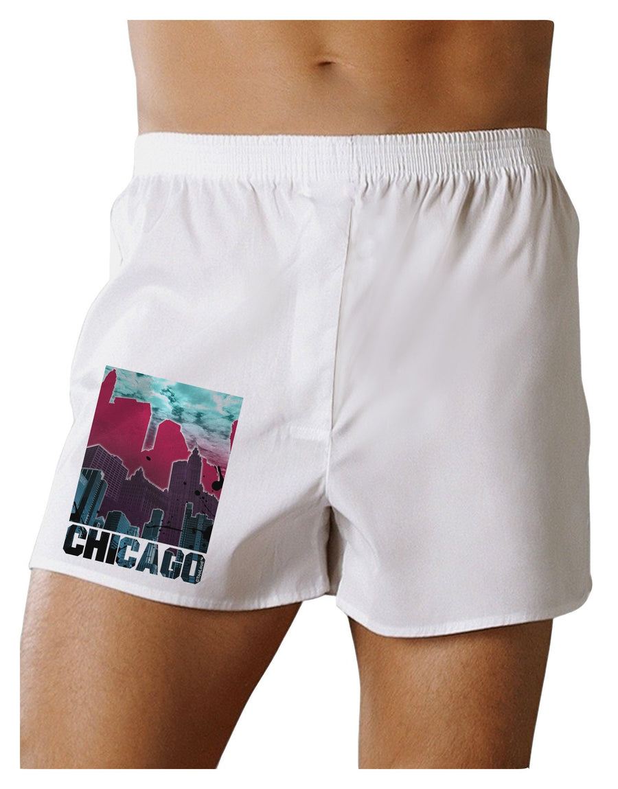 Chicago Abstract 2 Boxer Shorts-Boxer Shorts-TooLoud-White-XX-Large-Davson Sales