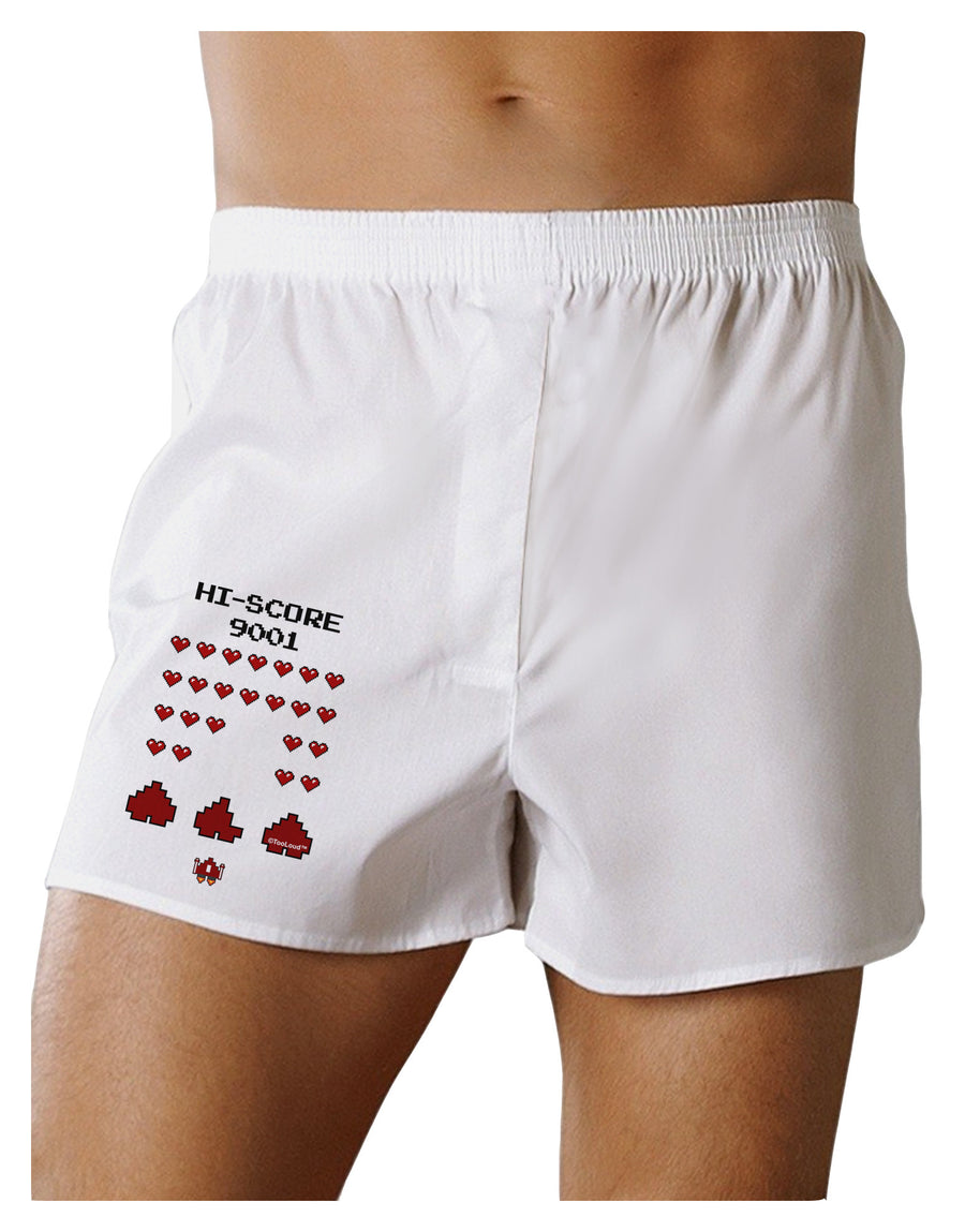 Pixel Heart Invaders Design Boxer Shorts-Boxer Shorts-TooLoud-White-Small-Davson Sales