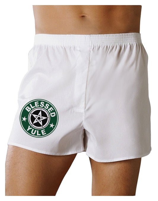 Blessed Yule Emblem Boxer Shorts by-Boxer Shorts-TooLoud-White-XX-Large-Davson Sales