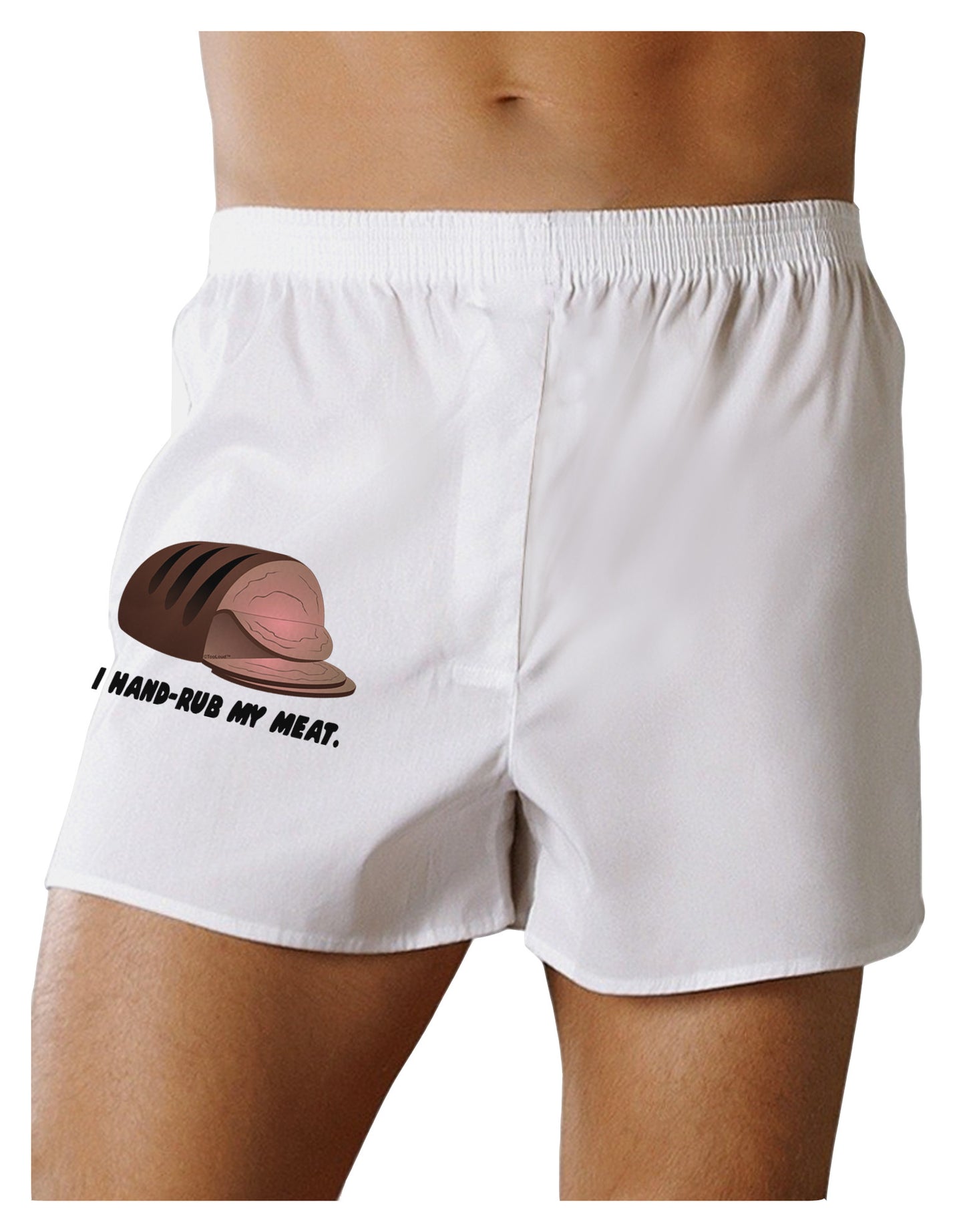 I Hand-Rub My Meat - Roast Beef Boxer Shorts-Boxer Shorts-TooLoud-White-Small-Davson Sales