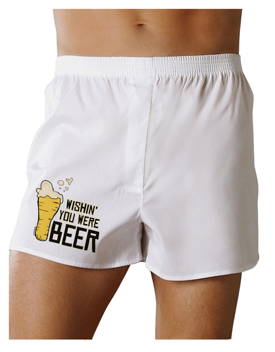 Wishin you were Beer Boxers Shorts White 2XL Tooloud