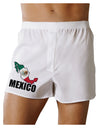 Mexico Outline - Mexican Flag - Mexico Text Boxer Shorts by TooLoud-Boxer Shorts-TooLoud-White-Small-Davson Sales