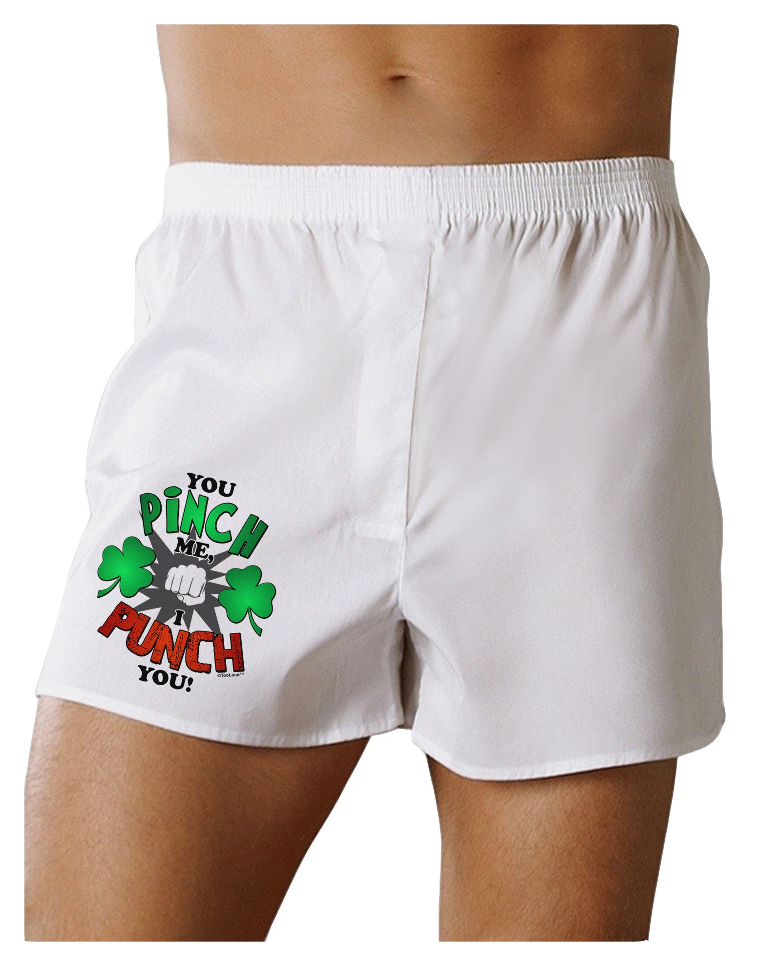 You Pinch Me I Punch You Boxer Shorts-Boxer Shorts-TooLoud-White-Small-Davson Sales