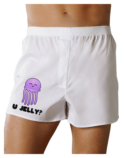 U Jelly Cute Jellyfish Boxers Shorts by TooLoud-Boxer Shorts-TooLoud-White-Small-Davson Sales