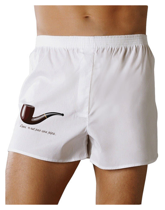 Ceci n'est pas une pipe Boxer Shorts-Boxer Shorts-TooLoud-White-Small-Davson Sales