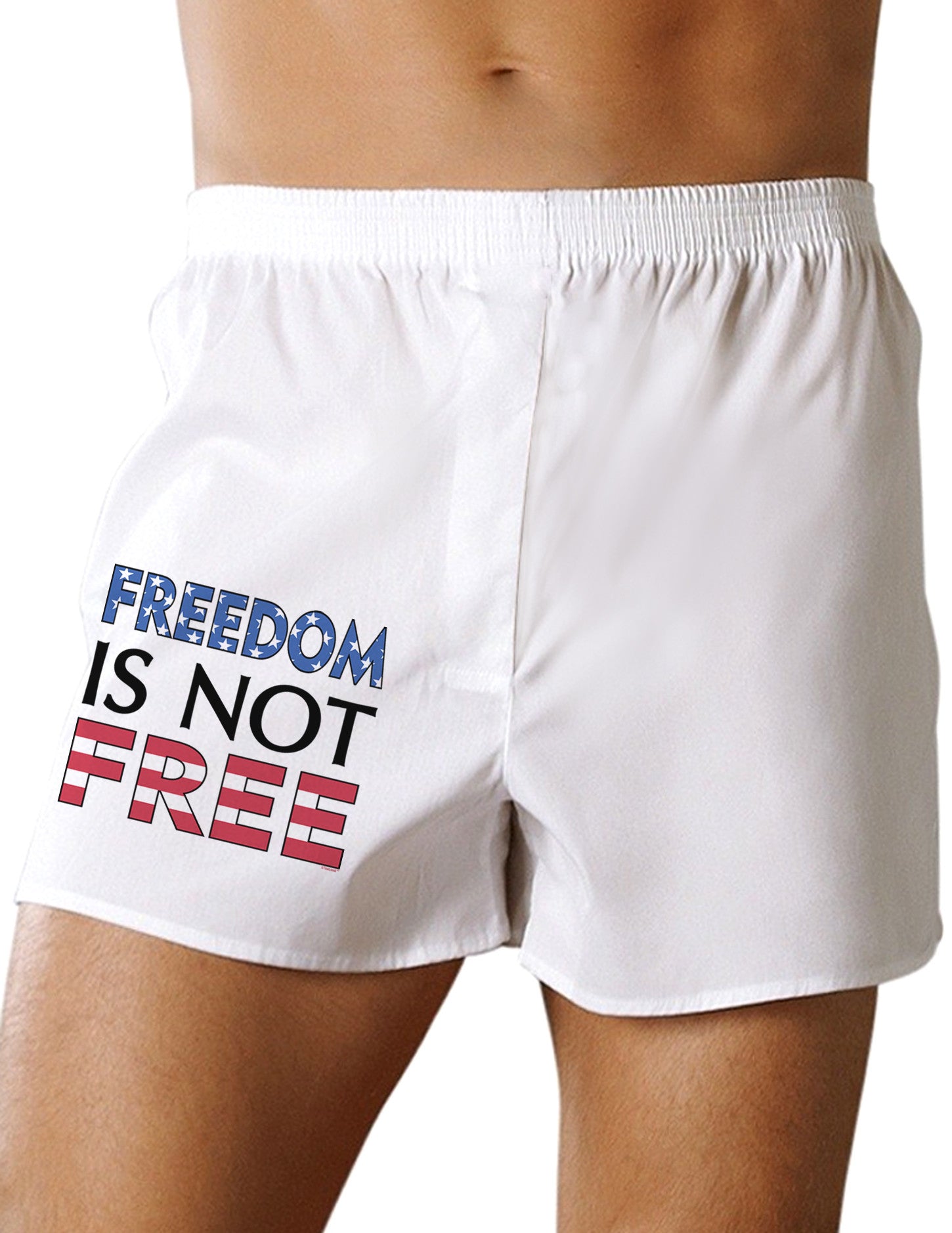 Freedom Is Not Free Boxer Shorts-Boxer Shorts-TooLoud-White-Small-Davson Sales