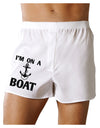 I'm on a BOAT Boxers Shorts-Boxer Shorts-TooLoud-White-Small-Davson Sales