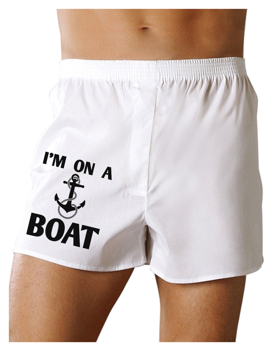 I'm on a BOAT Boxers Shorts-Boxer Shorts-TooLoud-White-Small-Davson Sales