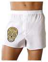 Version 8 Gold Day of the Dead Calavera Boxer Shorts-Boxer Shorts-TooLoud-White-Small-Davson Sales