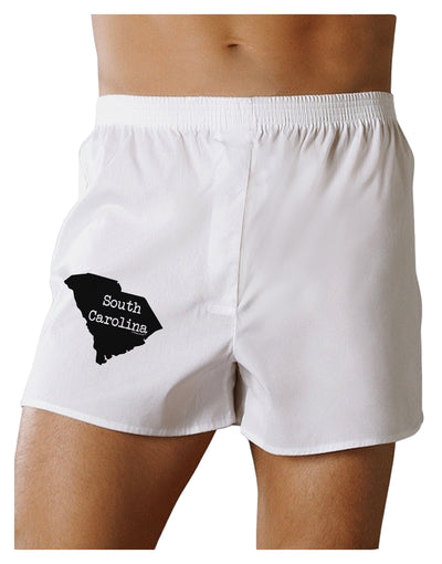 South Carolina - United States Shape Boxers Shorts by TooLoud-Boxer Shorts-TooLoud-White-Small-Davson Sales