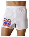 Made in Merica - Stars and Stripes Color Design Boxer Shorts-Boxer Shorts-TooLoud-White-Small-Davson Sales