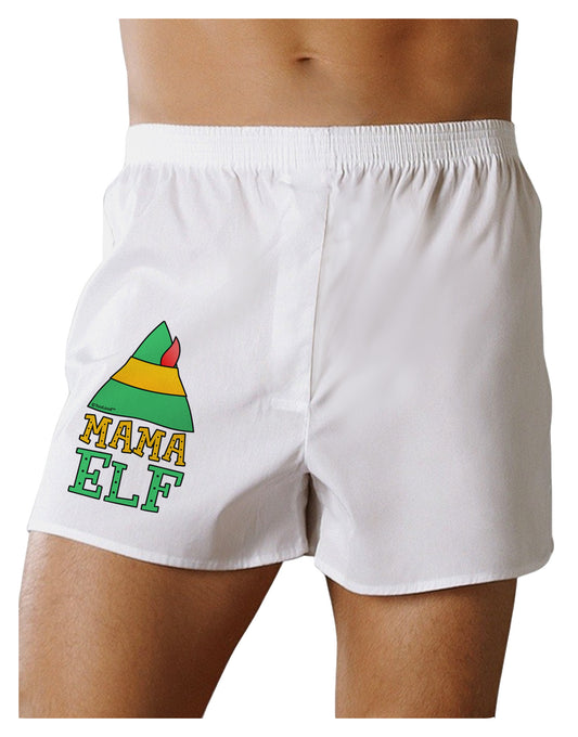 Matching Christmas Design - Elf Family - Mama Elf Boxer Shorts-Boxer Shorts-TooLoud-White-Small-Davson Sales