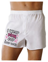 Personalized I Wear Pink for -Name- Breast Cancer Awareness Boxer Shorts-Boxer Shorts-TooLoud-White-Small-Davson Sales