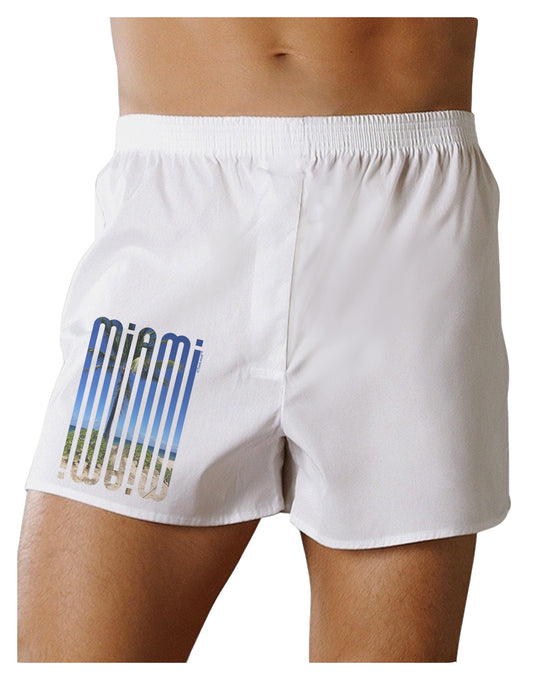 Miami Beach View Mirage Boxer Shorts-Boxer Shorts-TooLoud-White-Small-Davson Sales