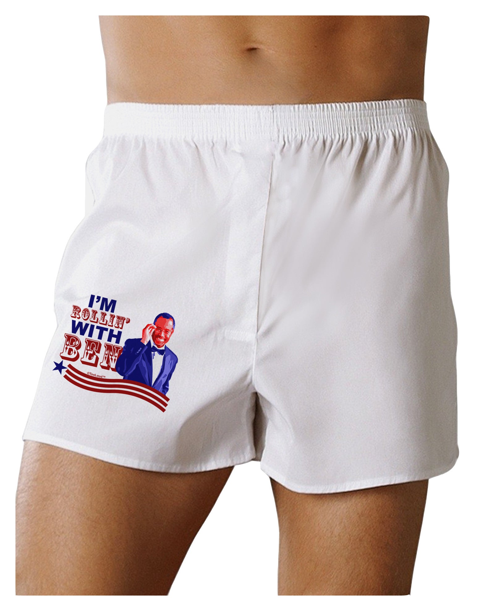 Rollin' With Ben Boxer Shorts-Boxer Shorts-TooLoud-White-Small-Davson Sales